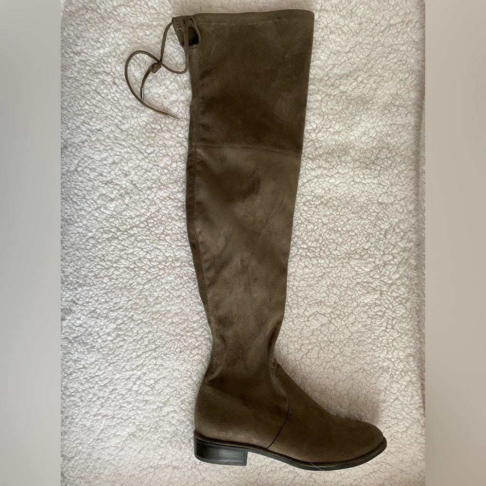 Marc Fisher brown faux suede over the knee boots women’s size 8